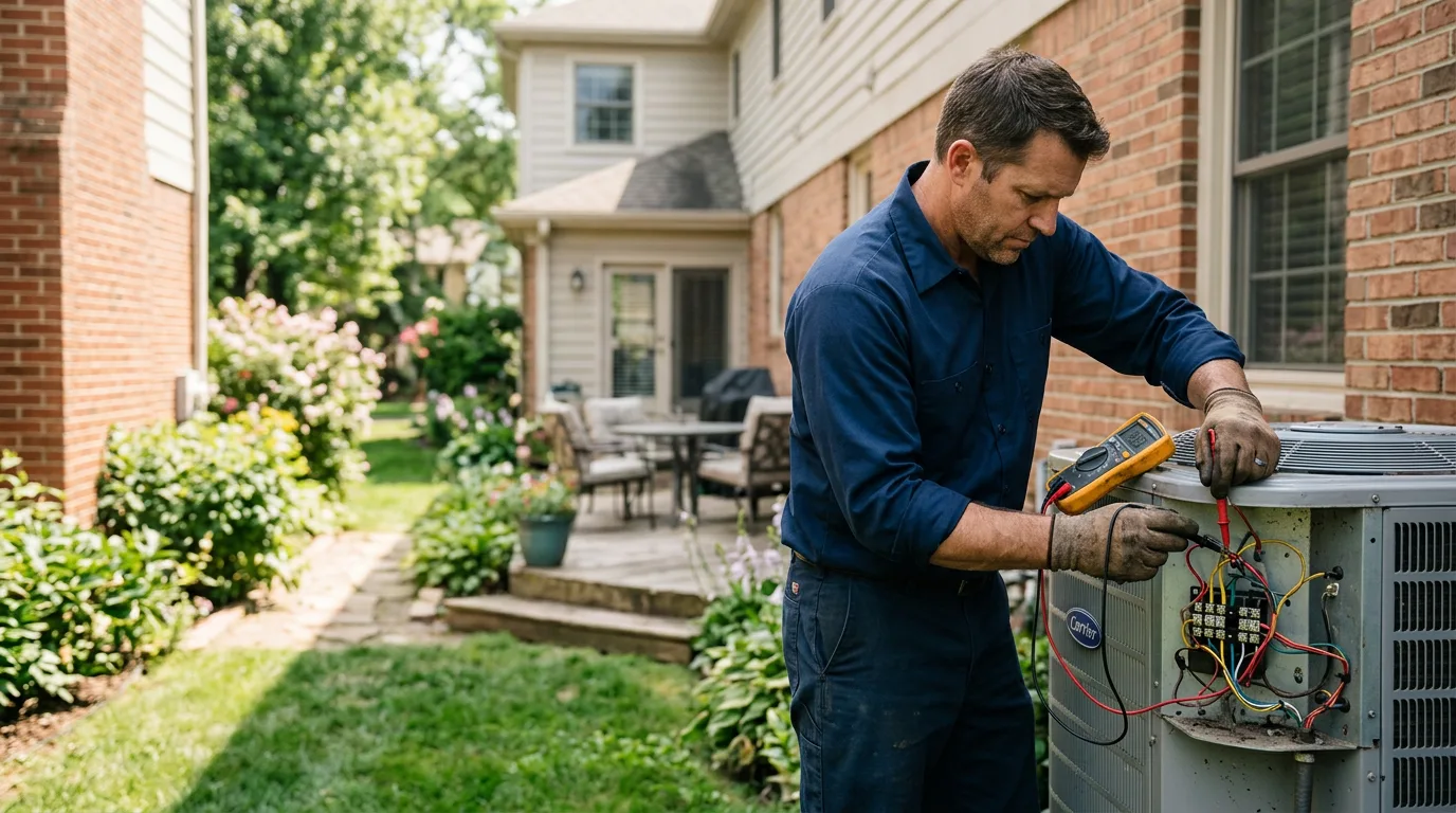 HVAC technician working near Weston, PA